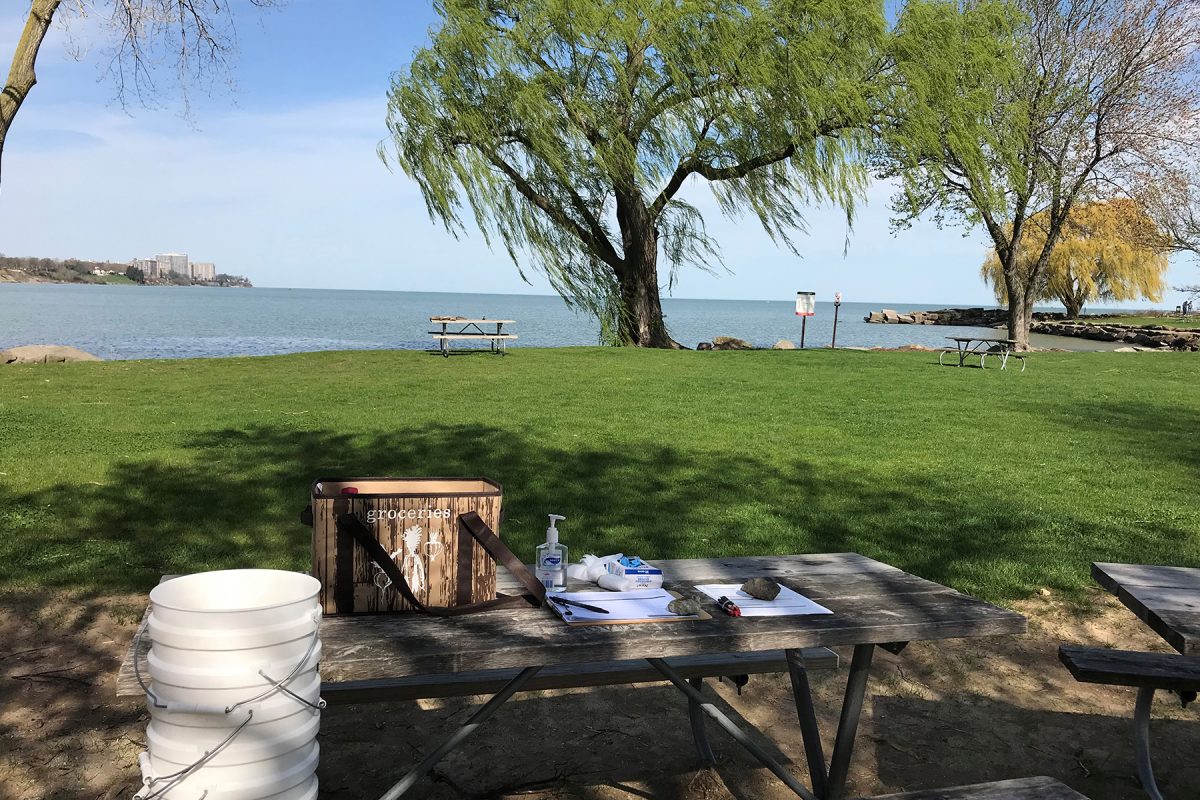 Edgewater Park Beach in Cleveland, OH. 