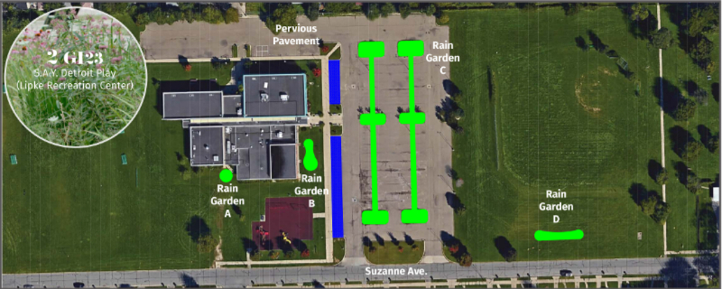 Design for green infrastructure project by Environmental Consulting & Technology, Inc.