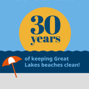 30 years of keeping Great Lakes beaches clean!