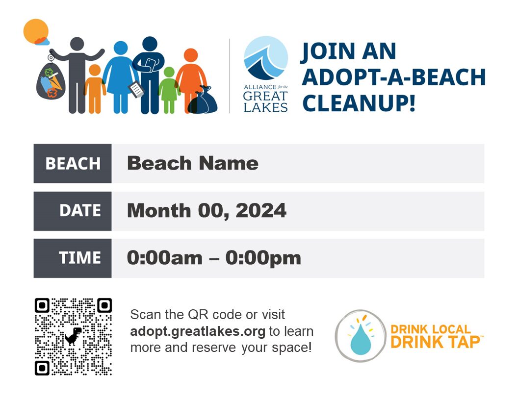 Sample Adopt-a-Beach flyer.
