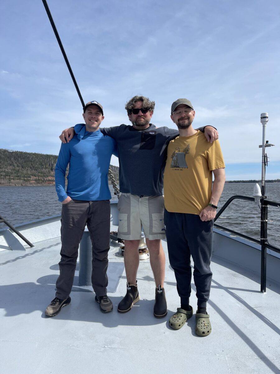 Don Carr, Media Director, with Professors John Kessler and Tom Weber from the University of Rochester’s Department of Earth & Environmental Sciences.